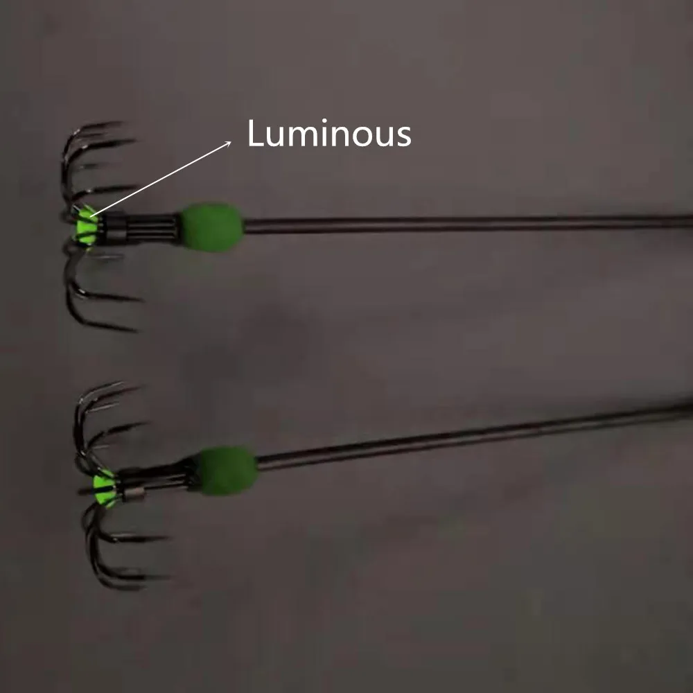 2 шт./лот крючок для зонтика надувной трубчатый светящийся морской рыбалки