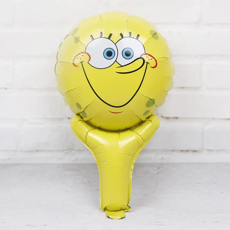As Picture 1 шт. 18 дюймов круглый рисунком из мультфильма «Губка Боб» Форма гелия Фольга шары коробки шар вечерние поставки Губка Боб вечерние украшения шар - Цвет: As Picture