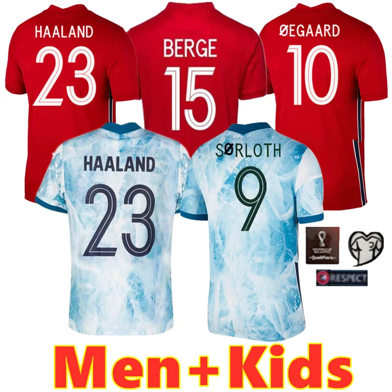 

Norway Jersey Men's and Kids Kit 2021 noruega Haaland Ã–degaard Berge King camisetas de fÃºtbol national team Football Uniforms