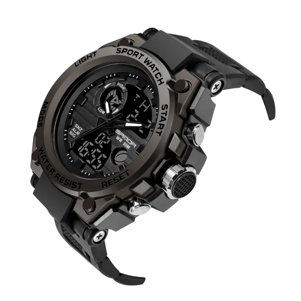 reloj мужские спортивные часы с двойным дисплеем Аналоговый Цифровой светодиодный электронный модные наручные часы reloj hombre erkek kol saati