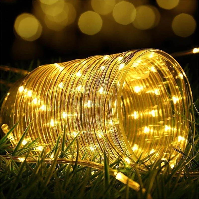

5M Outdoor Tube Strip Light RGB 50 LED Lamp String Xmas Home Decor Christmas Led Modeling Lamp Waterproof Garland Decor