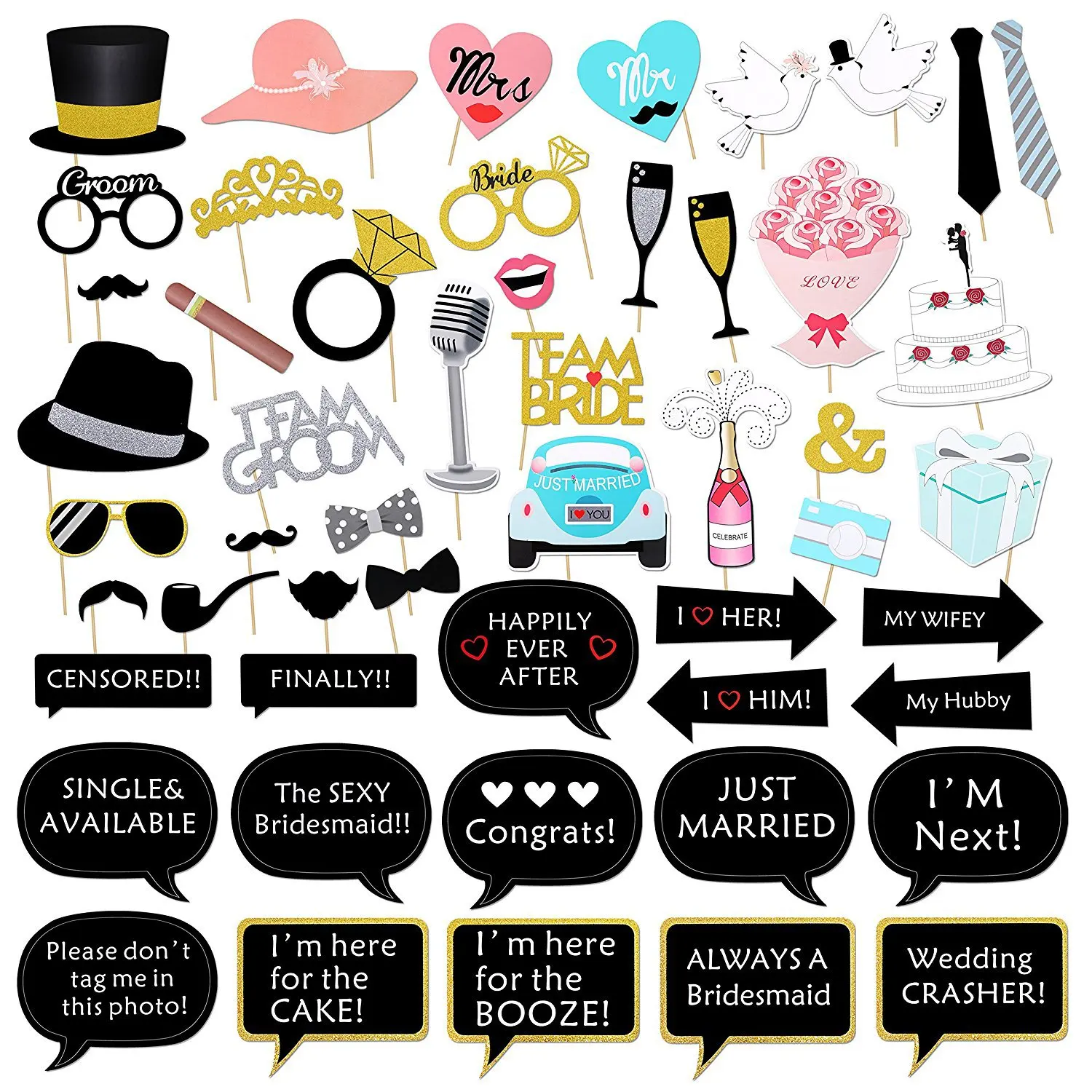 Новый Mr Mrs молодожены Фотофон фото реквизит Смешные очки Свадебные украшения ко