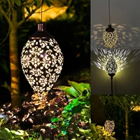 outdoor waterproof solar hanging lights water drip olive shaped led lantern for home garden courtyard pathway decorative lamp