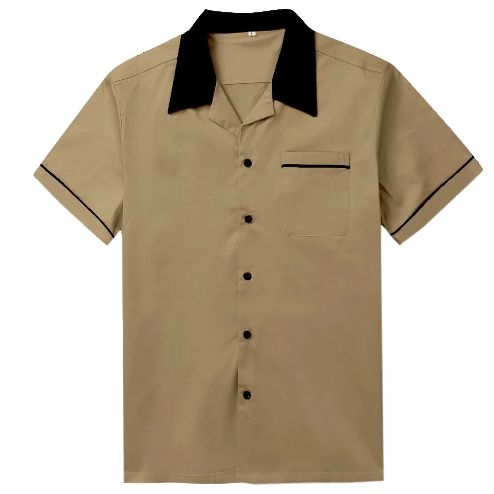 

Lapel Single Breasted Men's Cotton Shirt
