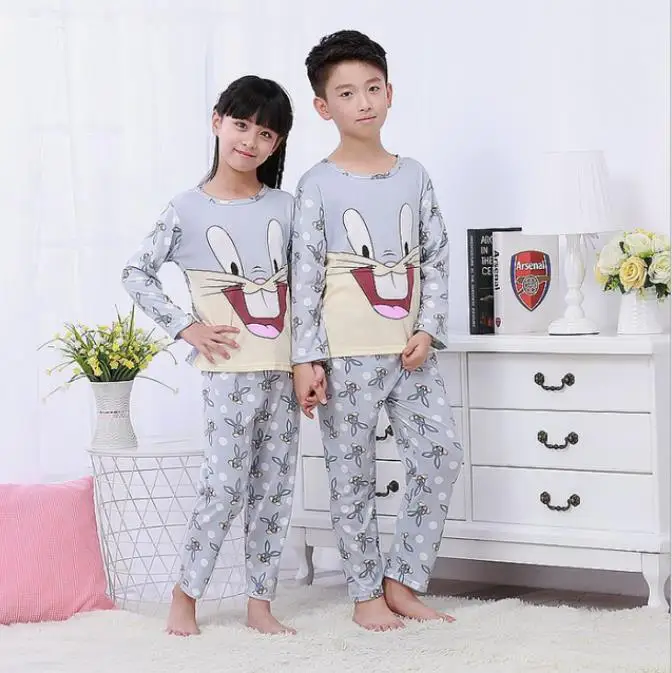 

Kids Clothes Sets Cartoon Teens Pajamas Long Sleeve Spring Pyjamas Big Boy Sleepwear Cute Pajamas For Girls 3-14y