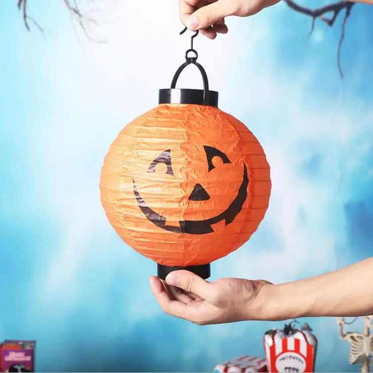 Декоративный светодиодный фонарь на хэллоуин тыква паук череп летучая мышь