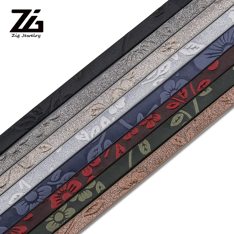 

Pattern Leather Rope Chinese Style Bracelet Making Materials Fashion Jewelry Accessories PU Leather Rope Necklace Anklet