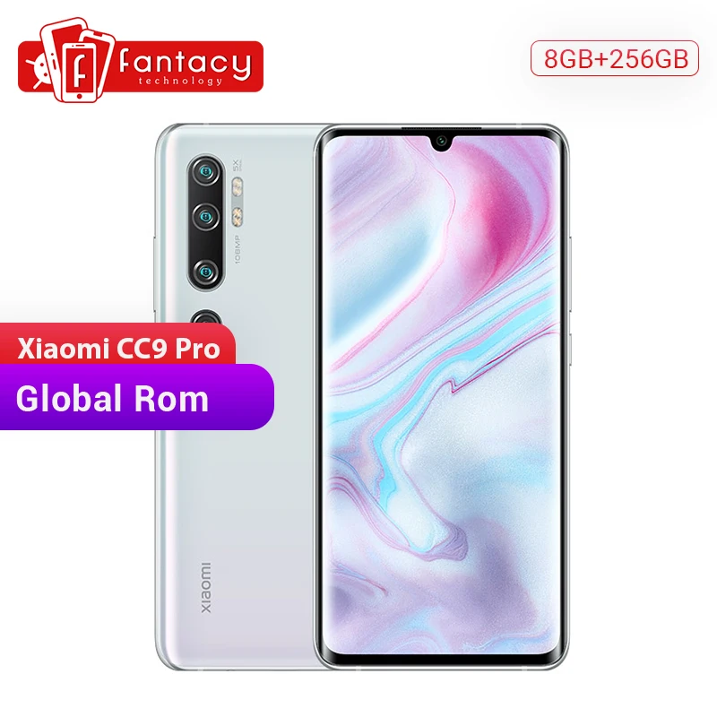 Новая глобальная ПЗУ Xiaomi Mi CC9 Pro 8 Гб 256 ГБ Snapdragon 730G смартфон 108MP Penta 5 камер 6,4" AMOLED экран 5260 мАч батарея