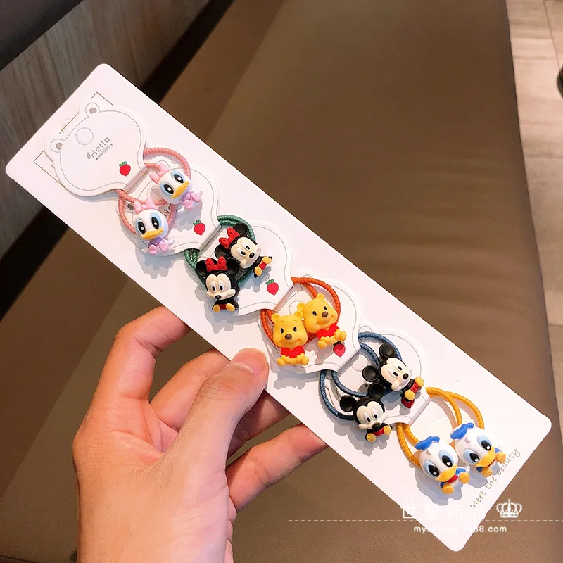 5 шт. Disney для волос аксессуары веревка из мультфильма Микки Маус заколка резинка