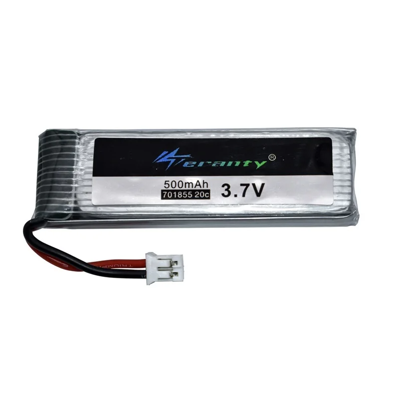 Original Teranty LiPo Battery 1S 3.7V 500mAh Rechargeable with PH2.0 Plug+Charger for Indoor Racing Drone Toy 701855 | Игрушки и хобби