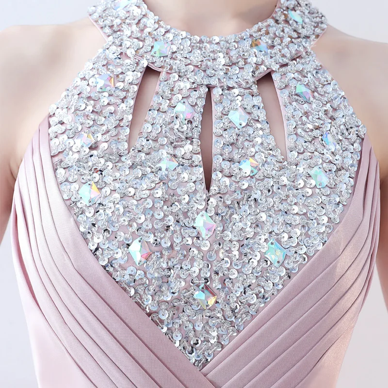 Женское атласное платье с блестками простое блестящее ТРАПЕЦИЕВИДНОЕ ПЛАТЬЕ С