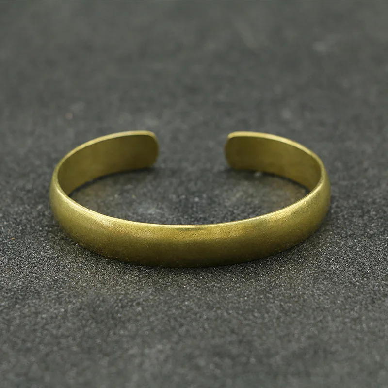 Glossy Bangle Панк латунный череп голова открытие браслет ювелирные изделия Аксессуары Ретро Твердые медные хип-хоп Рок Браслеты Манжеты Браслеты - Окраска металла: Glossy Bangle