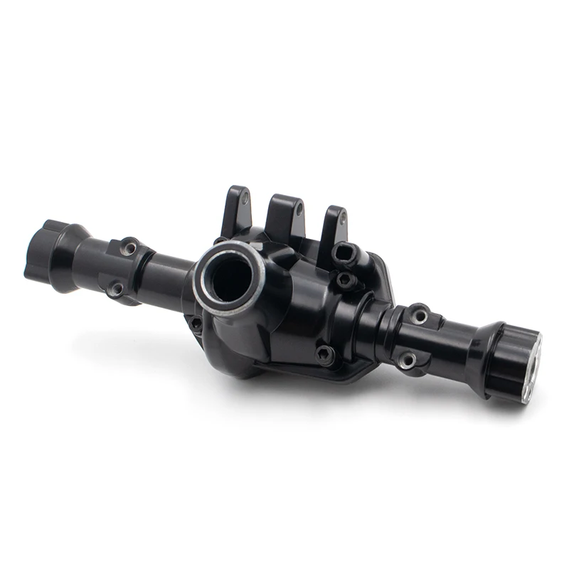 KYX Racing Metal eje delantero y trasero carcasa de eje con cubierta negra para 1/10 RC orugas coche Traxxas TRX-4 TRX4-3