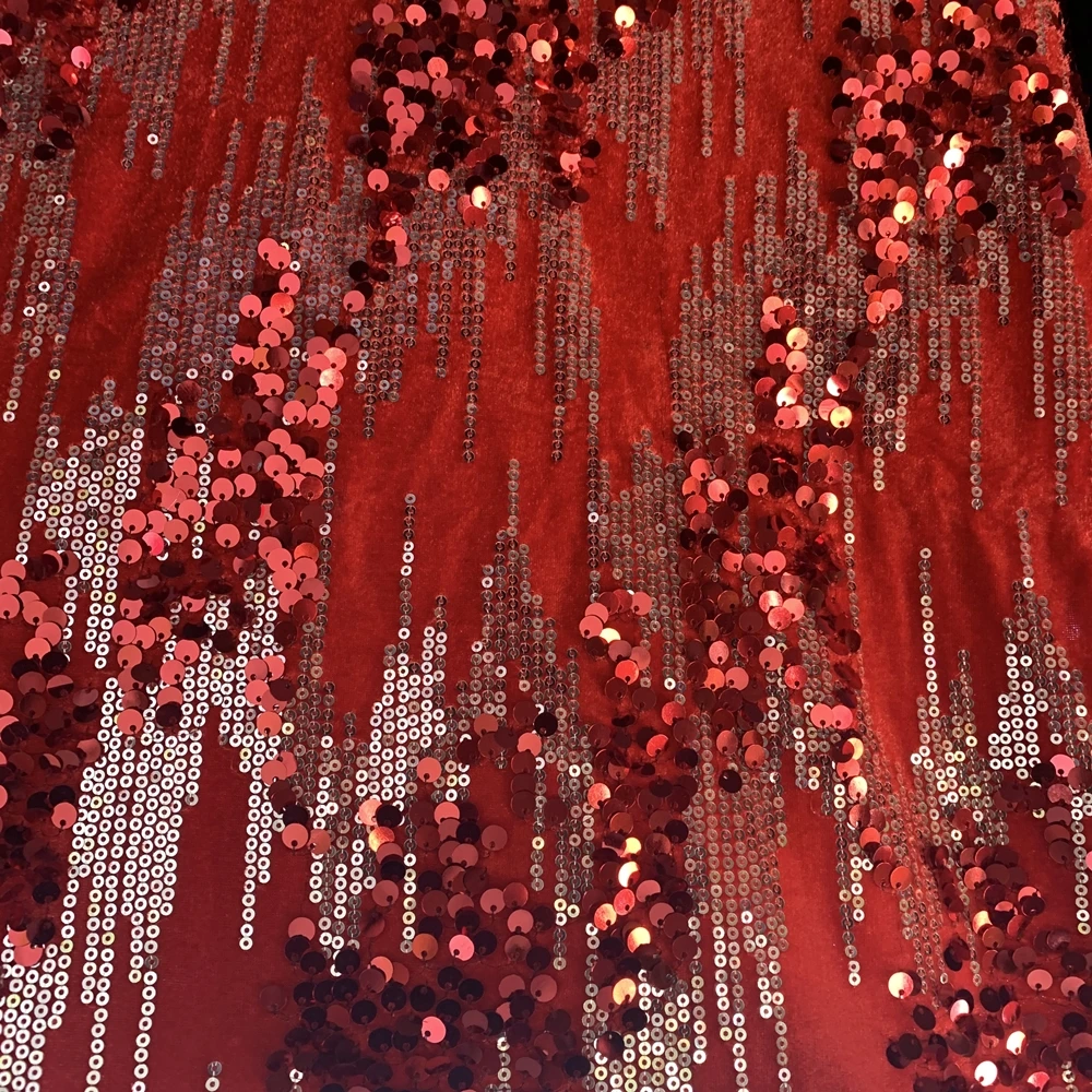 Высококачественная кружевная ткань из фатина с блестками в нигерийском стиле 5