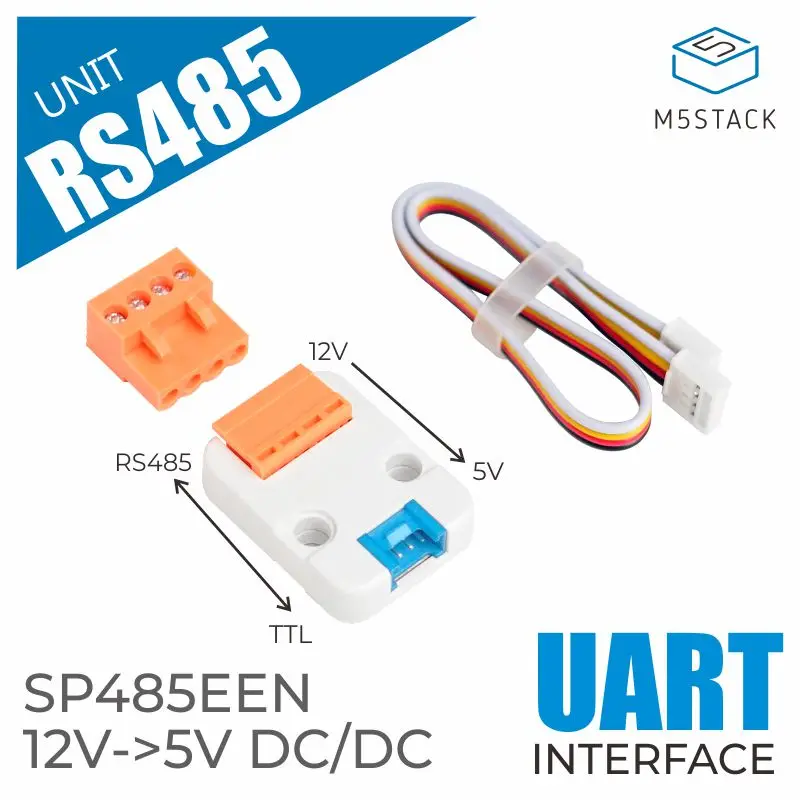 

M5Stack Official RS485 to TTL Unit GROVE Grove Cable UART Interface for Arduino ESP32 Development Board Module SP485EEN IoT