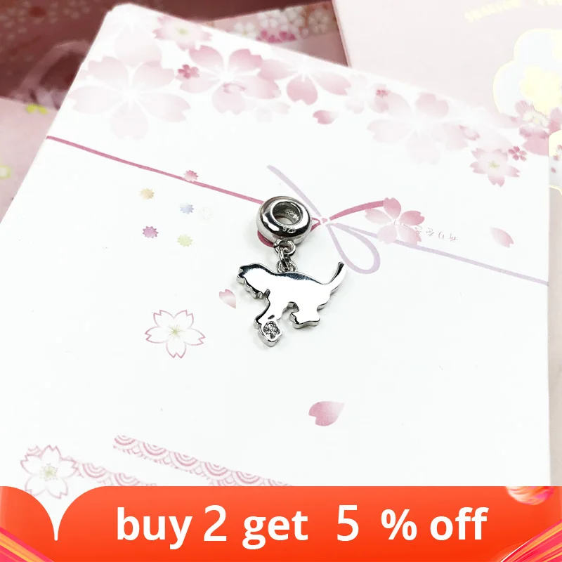 Высокое качество 925 стерлингового серебра милый котенок Подвески для