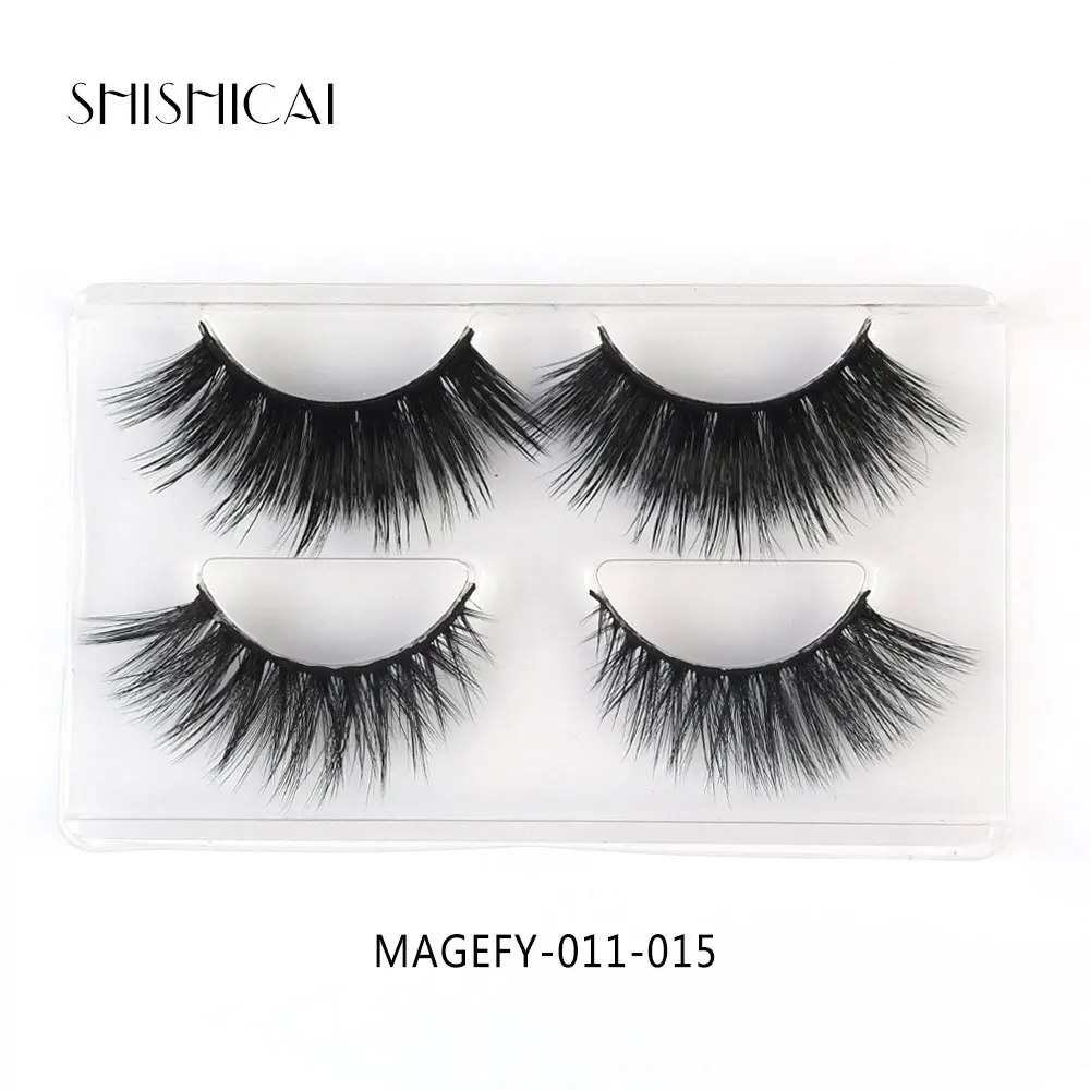 2 пар/упак. Поддельные ресницы норковые длинные накладные для макияжа