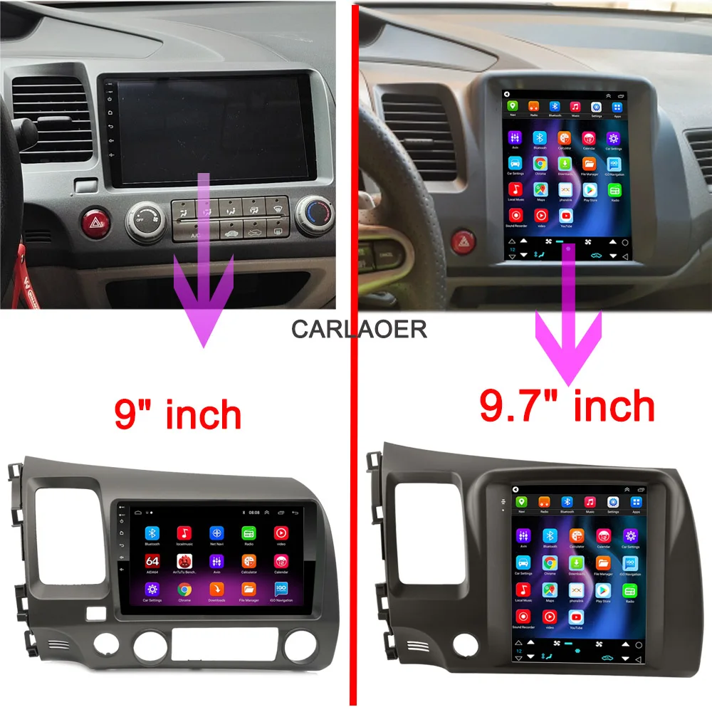 Автомагнитола мультимедийный плеер для Honda Civic 8 2005-2011 CarPlay DSP IPS 4G Core 64G Andorid Auto GPS 2 Din