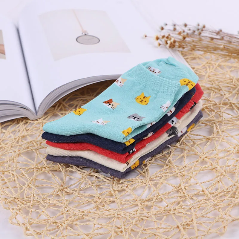 

Animal Cartoon Cat Lovely For Women Cotton Socks Girls Autumn New Sock Unisex Kawaii Cute Socks Female Lovely Cat Meias Sokken