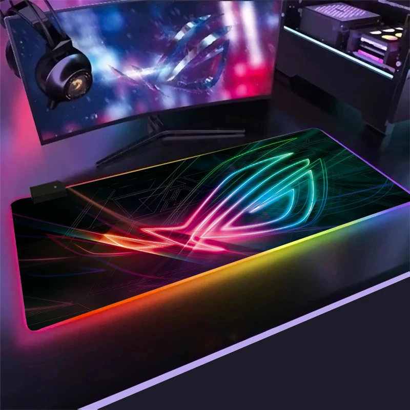 

Large RGB Mouse Pad asus xxl Gaming Mousepad LED Mause Pad Gamer keyboard mouse pad laptop desk mat fashion 90x40cm mouse pad