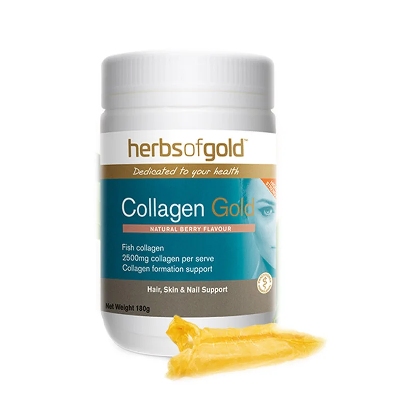 HerbsofGold gold collagen powder 180g/bottle free shipping