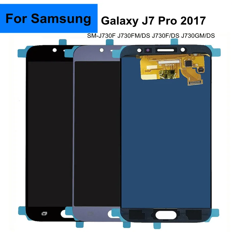 

5.5" TFT For Samsung Galaxy J7 Pro 2017 J730 SM-J730F J730FM/DS J730F/DS J730GM/DS Adjust brightness For Samsung J730F LCD