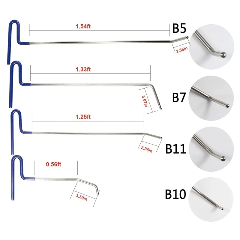 comprar Nova Remoção De Dentes Hastes Ferramentas Kit Reparação Dent Haste Baleia Cauda Com Cunha Ar Alinhamento Ferramenta Para Carro Dentes 11pcs