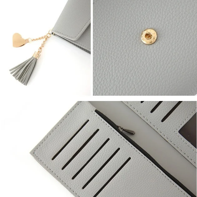 7 цветов модные длинные Чехлы для карт кожаный женский кошелек клатч женские