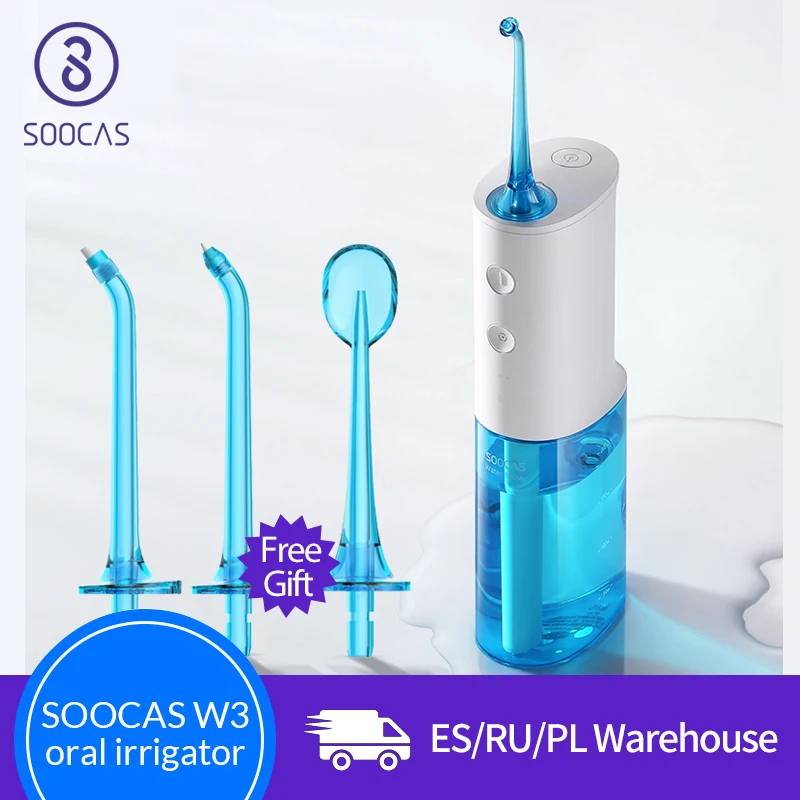 Soocas W3 портативный ирригатор для полости рта стоматологический USB Перезаряжаемый водный Флоссер струя 2200 мАч водостойкий зуб клиан стоматологический