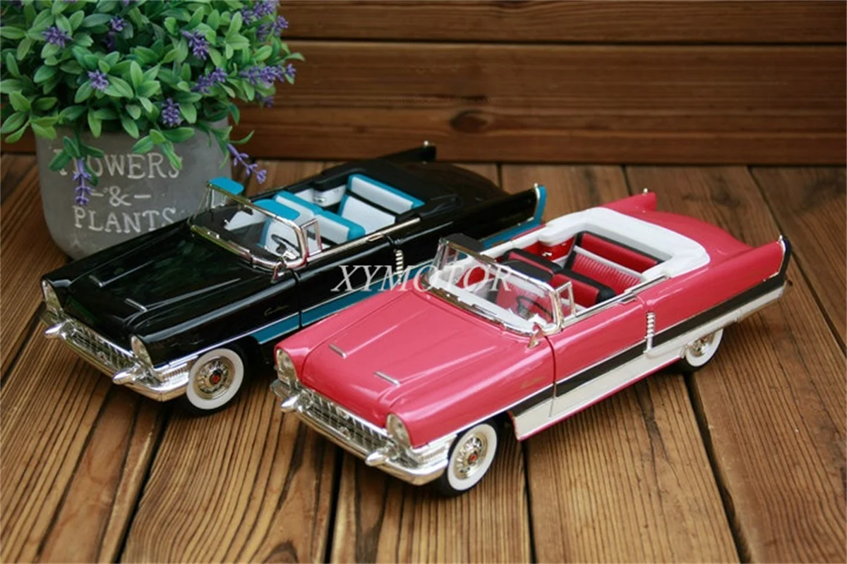 1/18 For 1955 PACKARD CARIBBEAN Road Signature Metal Diecast Model Car Toys Gift Red/Black Display Collection Black/Red