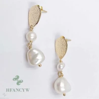 11 12mm natural baroque freshwater pearl earrings irregular luxury party fashion mesmerizing aaa real classic women