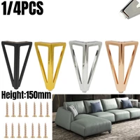 14pcs metal furniture legs foot replacement for sofa bathroom cabinet tv stands coffe tea bedside table with screws 150mm