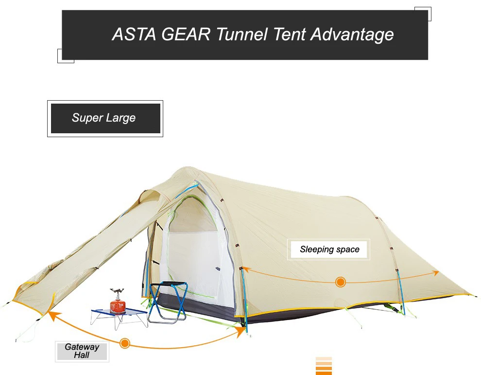 Asta gear Windchaser 2 20D кремния нейлон Открытый кемпинг Hikking Сверхлегкий