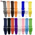 Ремешок силиконовый сменный для часов, мягкий браслет для наручных часов, 16 мм 17 мм 19 мм 20 мм, 16 цветов, Прямая поставка