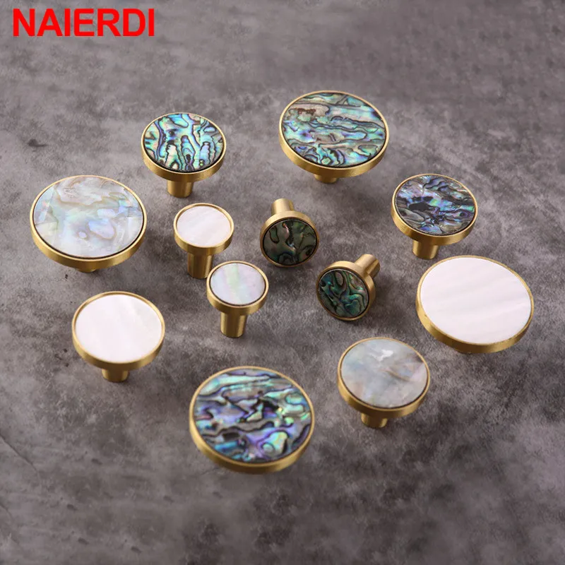 NAIERDI простые скандинавские мебельные ручки мраморные раковины пасторальные для
