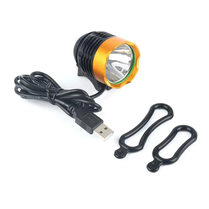 

New T6 LED Bike Front Lights Bicycle Headlight USB Powered Rechargeable Lamp Bicycle Flashlight Night Safety Cycling Accessories