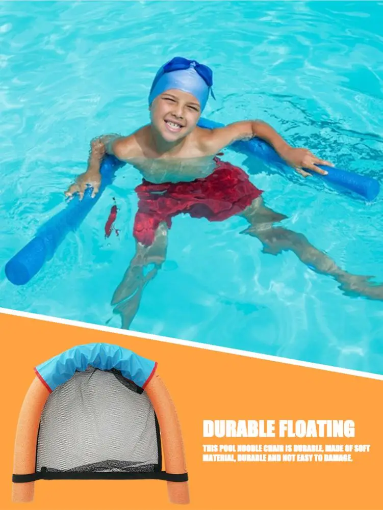 

Newest Swimming Floating Chair Pool Adult Children Bed Seat Water Flodable Ring Float Lightweight Ring Noodle Net Cover Hot Sale