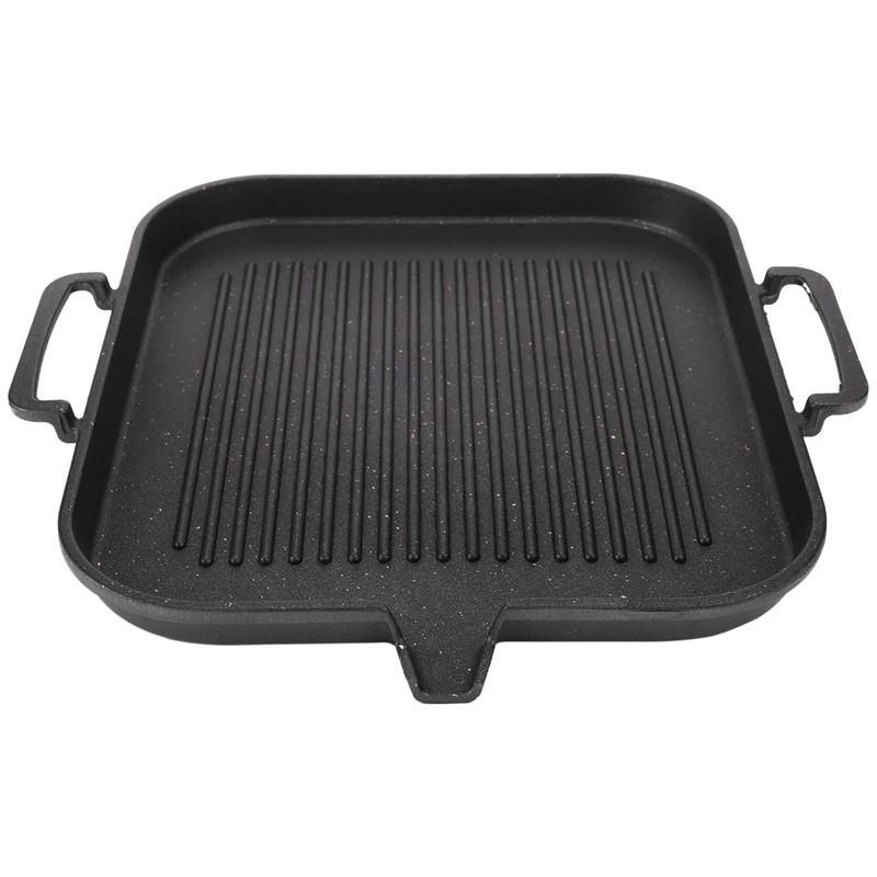 induction cooker baking tray square barbecue tray teppanyaki smokeless non stick barbecue pot barbecue supplies free global shipping
