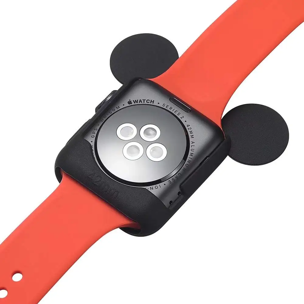 Прекрасный силиконовый чехол с Микки для Apple Watch, чехол серии 4 44/40 мм, Мягкий защитный чехол с рисунком для iWatch 3 2 1 38 мм 42 мм