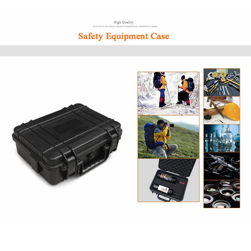 

290*235*110mm Outdoor ABS Sealed Case Waterproof Survival Box Hiking Camping Outdoor Tools Safety Instrument Storage Container