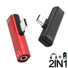 Кабель зарядный 2 в 1 с разъемами USB 3,5 и USB Type C на 3,0 мм