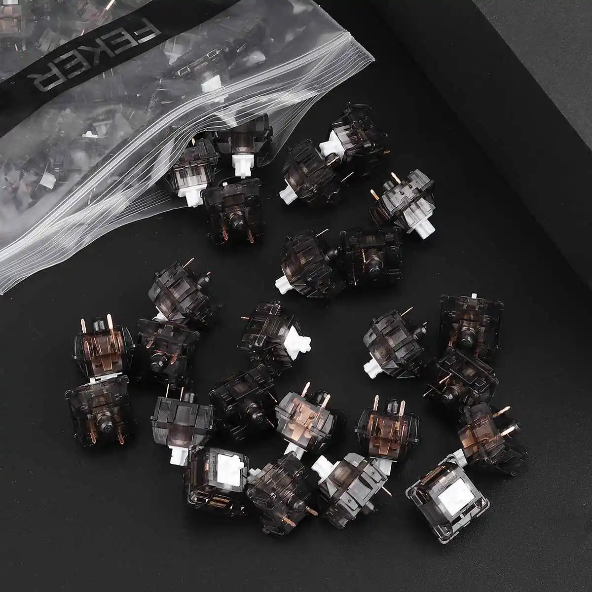 

Feker 110 PCS 3 Pin Smokey Tactile Switches POM Stem Switch for Mechanical Keyboard Switches Customize DIY Gamer