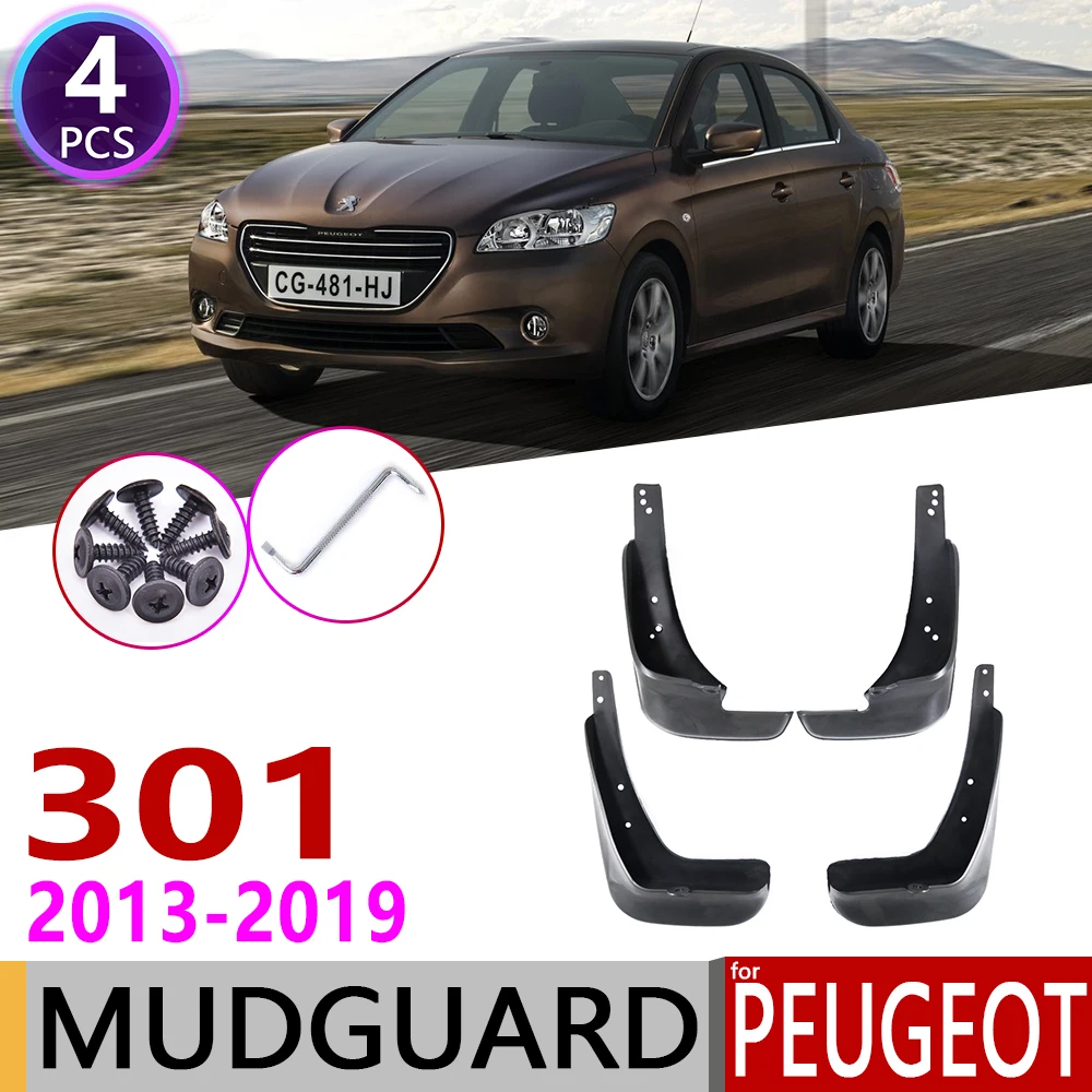 Спереди и сзади Брызговики для peugeot 301 2013 ~ 2019 Fender брызговик закрылки аксессуары