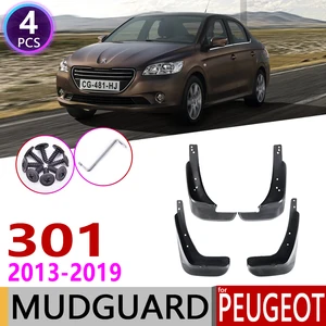 Спереди и сзади Брызговики для peugeot 301 2013  2019 Fender брызговик закрылки аксессуары для брызговиков 2014 2015 2016 2017 2018