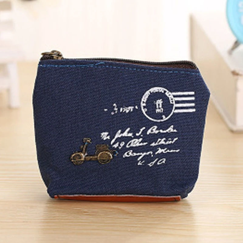

Hot Sell Coin Bags For Women Vintage Paris linen Fabric Wallets Men Coin Purse Retro Simple Zero Wallet Purses Money Holders
