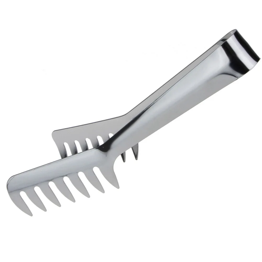 

1Pcs Stainless Steel Spaghetti Noodle Tongs Irregular Shapes Pasta Food Comb Clip Western Restaurant Kitchen Tools