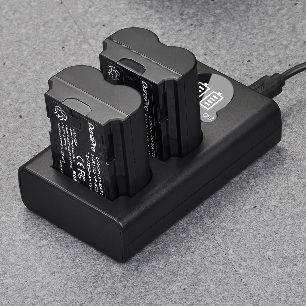 DuraPro литий-ионный аккумулятор NP W235 2280 мАч + светодиодный USB зарядное устройство