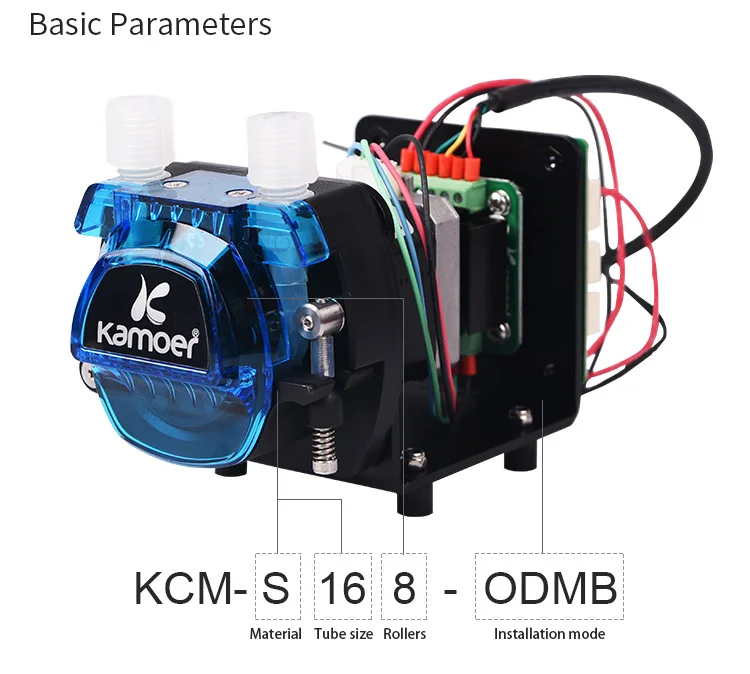 Kamoer 12В/24В KCM-ODM перистальтический насос водяной насос с шаговый двигатель