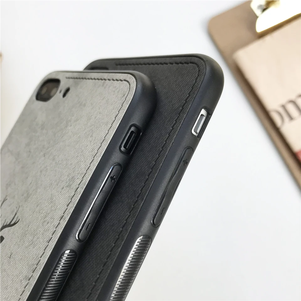 Тканевый Винтажный чехол с оленем для iphone XS MAX XR X SE 5 5S 6 6s 7 8 Plus 11 Pro телефона кожаный