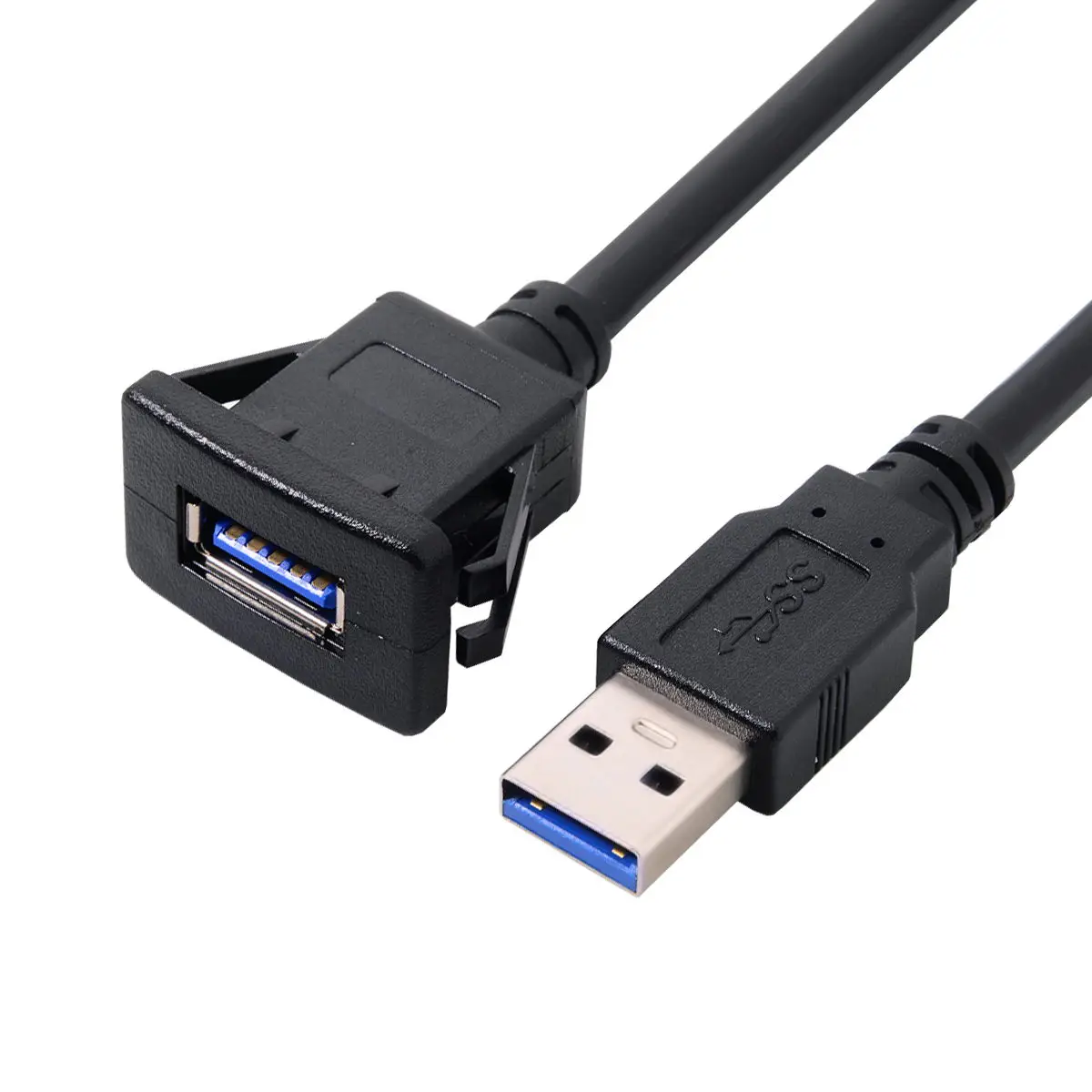 

CY 1 м водонепроницаемый одинарный/двойной USB 3,0 удлинитель с защелкой Автомобильный Кабель AUX для панели приборной панели